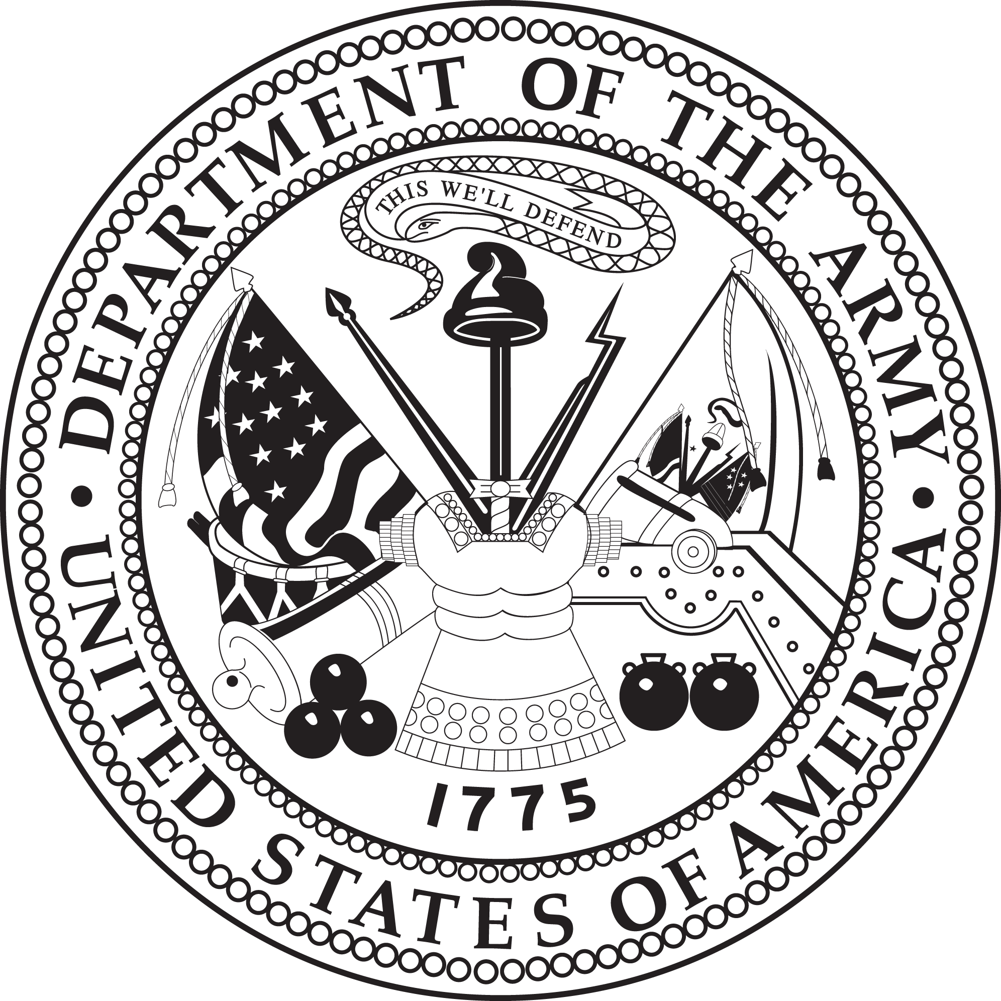 US-Army-SealBlack-&-White-logo-png